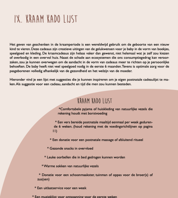 Kraamplan werkboek - Wat nodig is om te worden... - Image 4