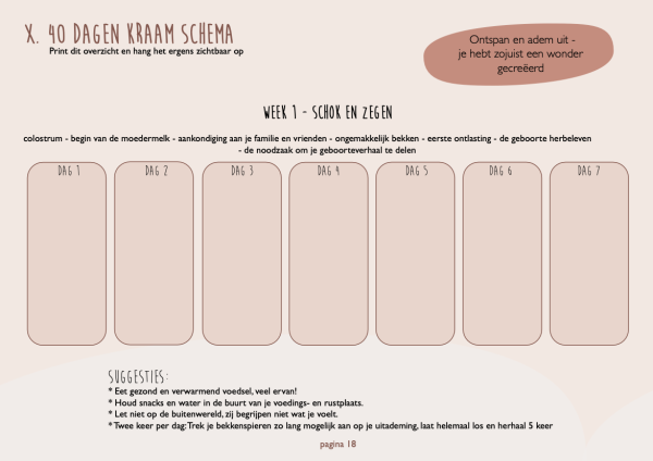 Kraamplan werkboek - Wat nodig is om te worden... - Image 3